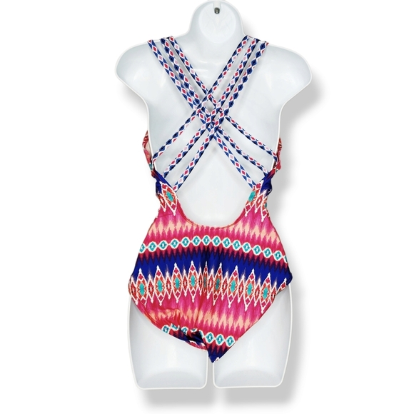 La Blanca Womens Sandbar Multi Strap Cross-Back Mio One-Piece Swimsuit Size 8 - Picture 3 of 7